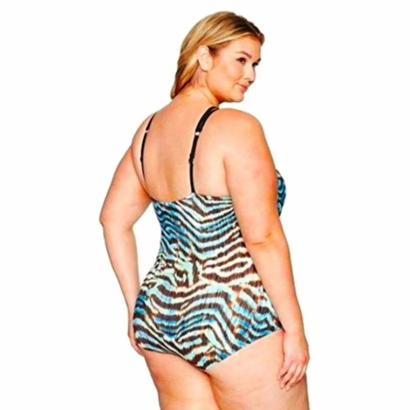 Coastal Blue NWOT One Piece Swim Suit Women 1X - Picture 14 of 14